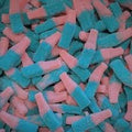 bouteille fizzy rose et bleue