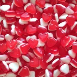 petit cœur fraise crème lisse